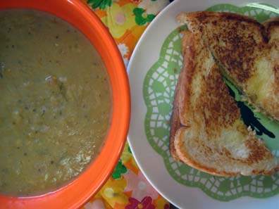 Split Pea and Grilled Cheese