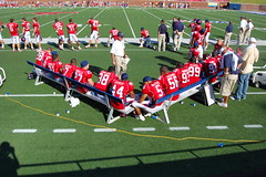 Football Players on the Bench