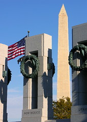 World War II Memorial and Washington Monument
