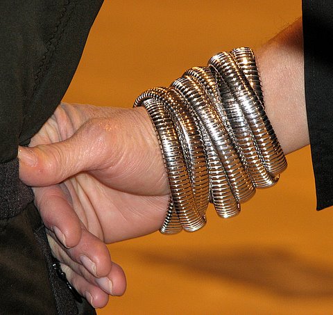 Jewellery on Obama volunteer's hand