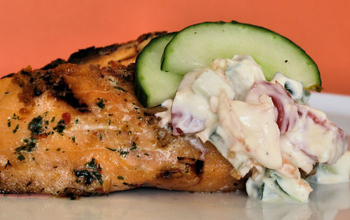 Grilled Salmon with Raita 3549