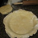 rolled-out pie crust dough