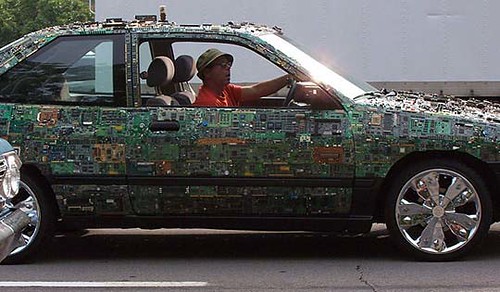 Why paint your car wallpaper it with computer chips