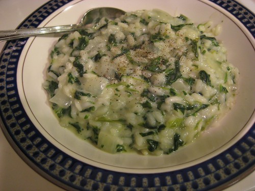 risotto with spinach and goat cheese