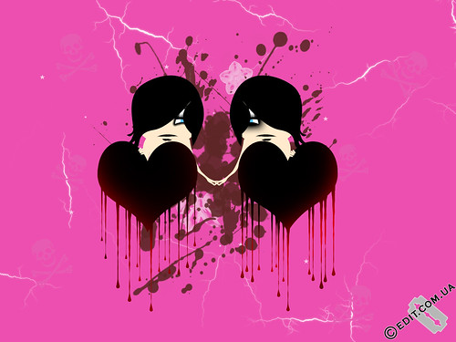 emo black and pink wallpaper. Emo Wallpaper