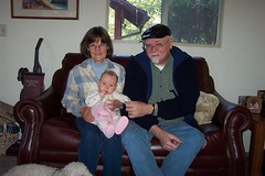 Talia with Grandma and Granddad