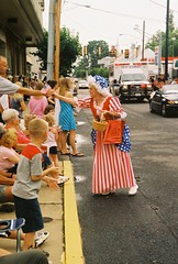 Flag lady at New Market Fourth of July Parade