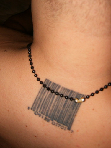 barcode tattoo. Day049: Barcode Tattoo.