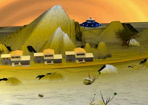 Graphic showing a Scene of 3d Game 'DSP on Planet Ehtpar'