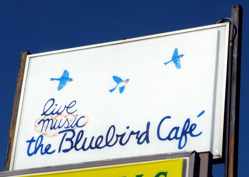 The Bluebird Cafe Sign