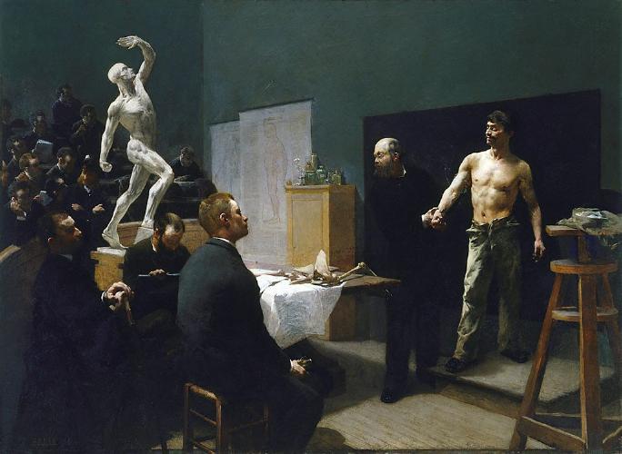 François Sallé (France, 1839-1899) The anatomy class at the Ecole des Beaux Arts (1888) Oil on canvas. 218 by 299 cm. Art Gallery of New South Wales, Sidney.