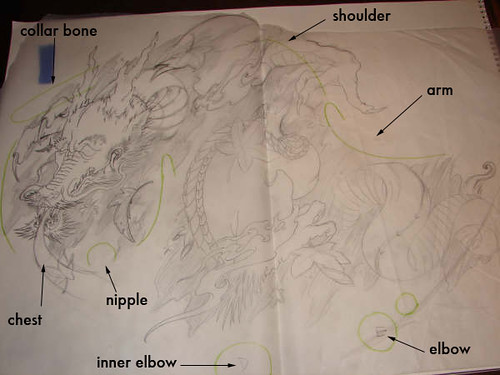 Tattoo Drawing - Dragon 