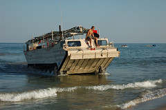 Amphibia  vehicle an Black Sea beach at Kranevo, Bulgaria