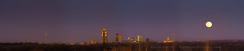 Full Moon Over Des Moines - HDR + Panoramic