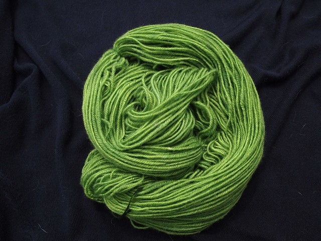 dyed handspun yarn, mystery fiber