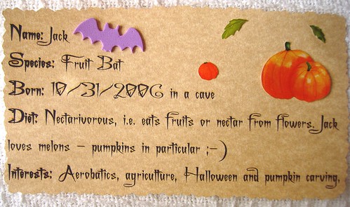 Bat info card