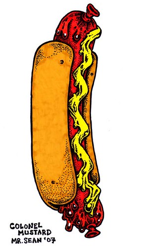 colonel mustard's hot dog