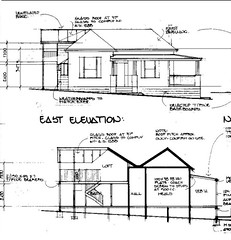 Front of cottage elevation drawing