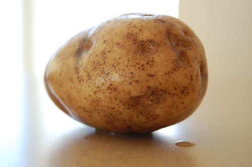 The humble beginnings of a twice-baked potato