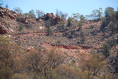 access tracks and drilling benches on the flanks of mount gee - link to my Arkaroola Sanctuary - would U mine it? set on flickr 
