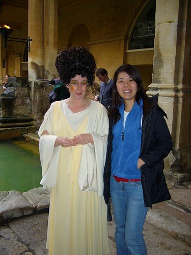 Shirley and her kaki at Roman Baths