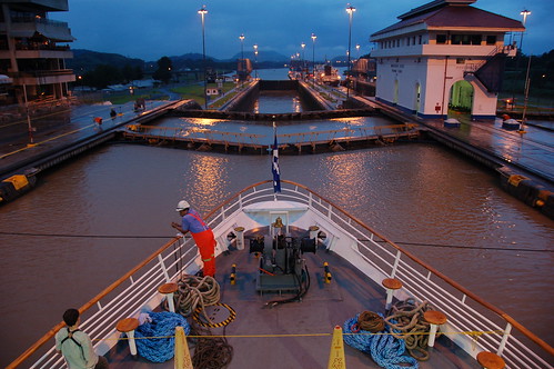 The Panama Canal Miraflores Locks, by Scott Ableman (via Flickr)