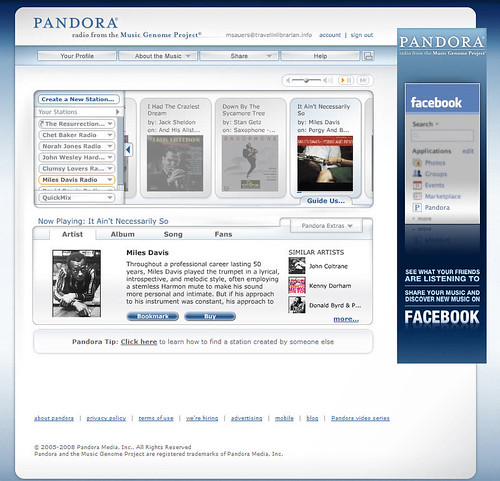 Pandora: Miles Davis Radio