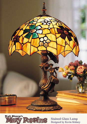Mary Poppins Stained Glass Lamp 40th 