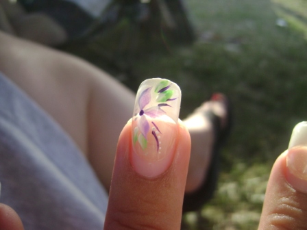 Nail Design of Orchid Flowers