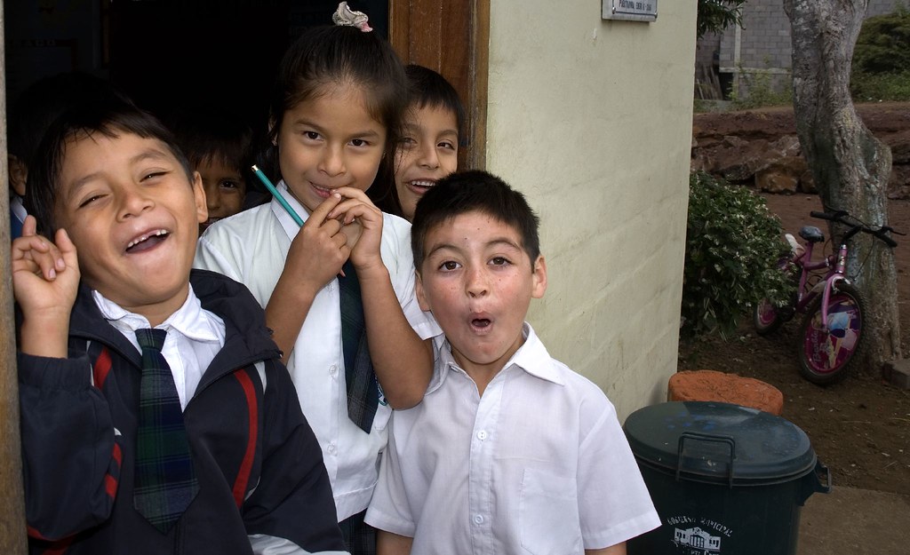 school children of the galapagos island, Santa Cruz