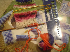 Frogged back to the heel flap