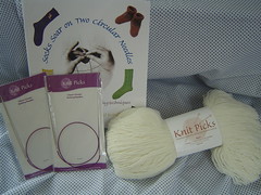 Learn to socks on 2 circular needles kit