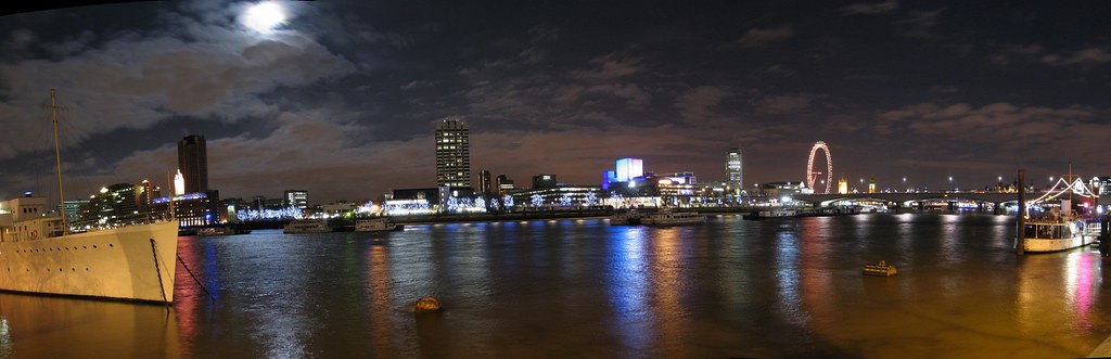 View of the Thames from Tube Station Temple