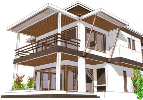 Gambar Rumah, Desain Rumah, Rumah Minimalis: Contoh Gambar Rumah Tropis by ANNAHAPE GALLERY Desain Interior+Desain Arsitektur.