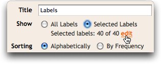 Blogger: Selected Labels