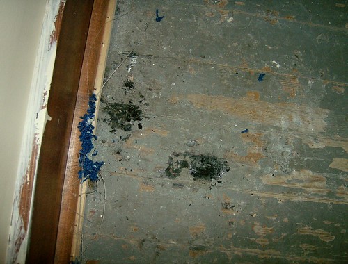 burn marks from a fire from years ago (70's I think)