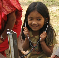 Girl with stethoscope