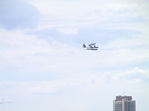 Home Built Airplane Over Downtown Miami
