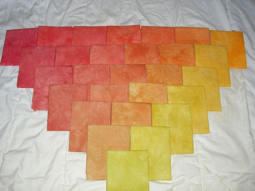 Colour Study Triangle Red-Yellow-Lichen