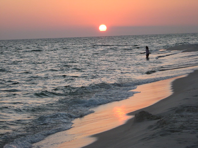 Beautiful sunset on Florida Beach