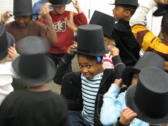 Students participate in the Lincoln's Hat program