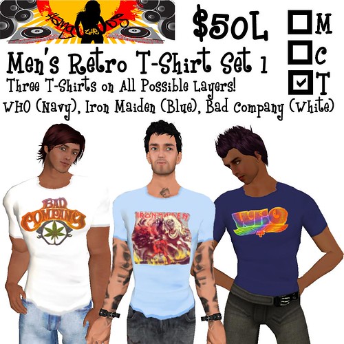 HTDJ! Men's Retro T-Shirts Set 1_Ad