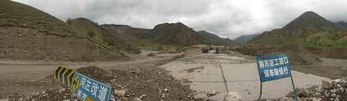 National Highway 312 construction near Gotsugu, Xinjiang Province, China