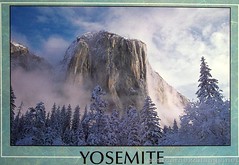 El Captain in Winter - Yosemite National Park,...