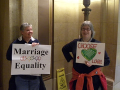 Protest against a constitutional amendment banning same sex marriage