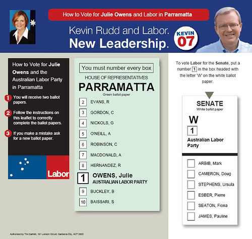 How To Vote Card. Labor how to vote card -