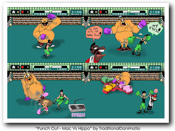 Punch Out Art - Mac vs Hippo