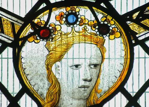 Stamford, Browne's Hospital, Chapel, sII, 5a, head female saint
