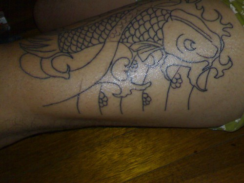 Had it done by a scratcher by the beach Puerto Galera Flash tattoo stencil