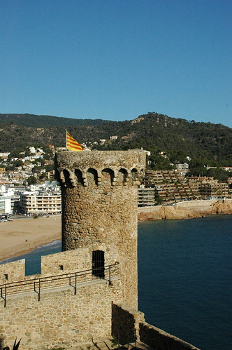 Une tour de la forteresse de Tossa de
mar